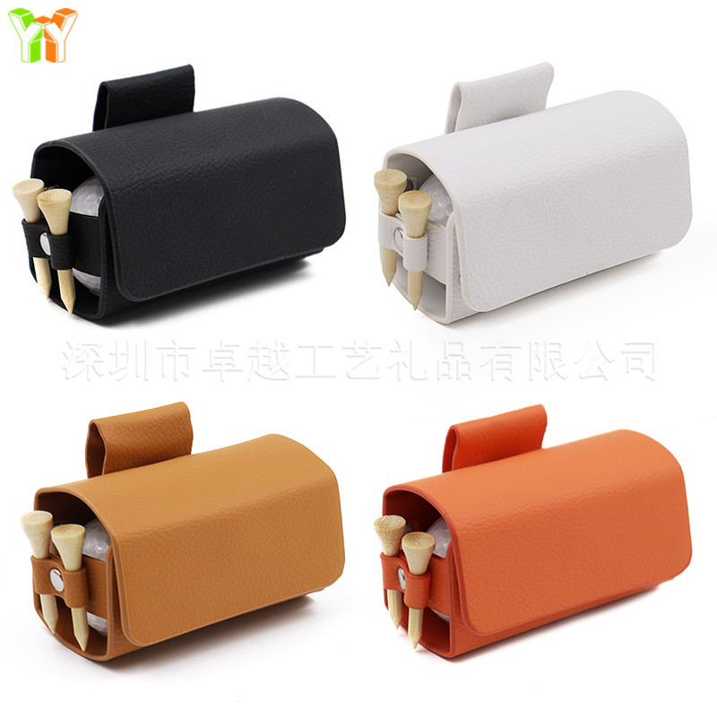 Outdoor Golf Small Ball Bag Cross-border Hot Golf Leather Ball Bag Multi-function Buckle Bag with Green