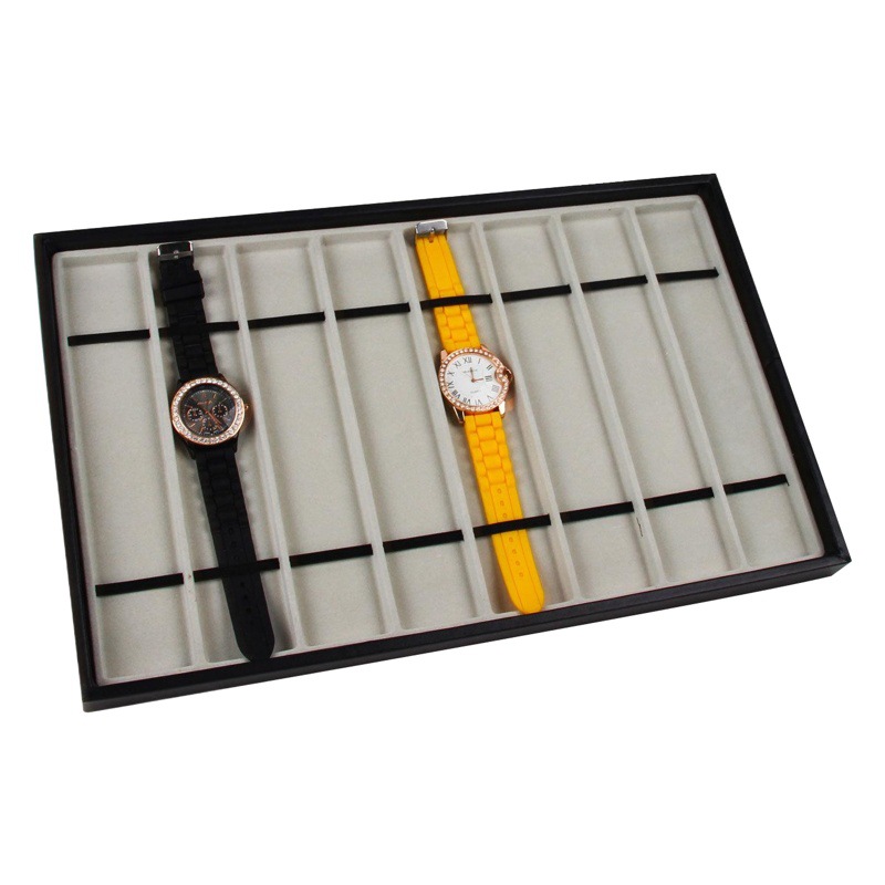 Window Display with 10 Compartments for Watch Displays, Strap Trays, Street Market Stalls, Night Market Bracelet Watch Boxes, Trays for Jewelry