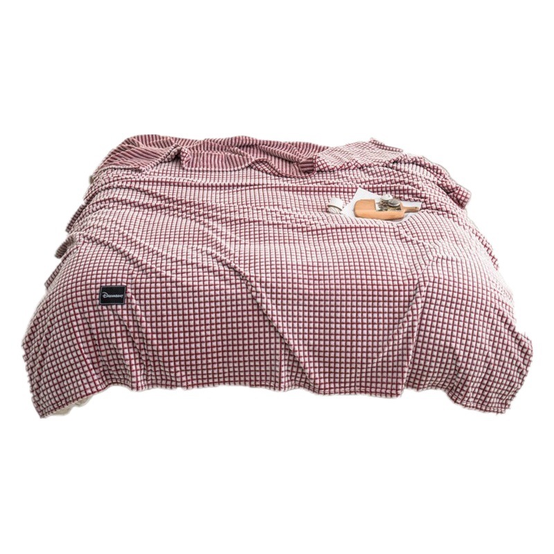 Cut Flower Milk Fleece Blanket Cross-border Solid Color Falai Fleece Air Conditioning Blanket Coral Fleece Cover Blanket Nap Blanket Air Conditioning Quilt