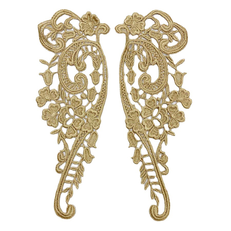 Embroidered Collar Flower Water Soluble Applique Embroidered Lace Polyester Clothes DIY Applique Clothing Accessories