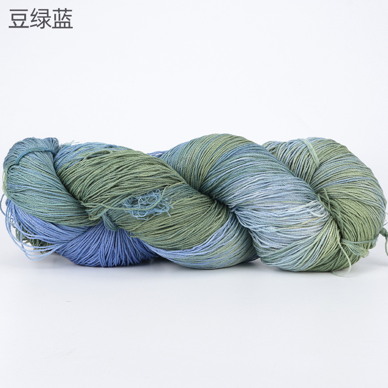 Picture of Cross-border hot-selling segment dyed Tencel flax thread handmade diy color halo fashion yarn wool group wholesale