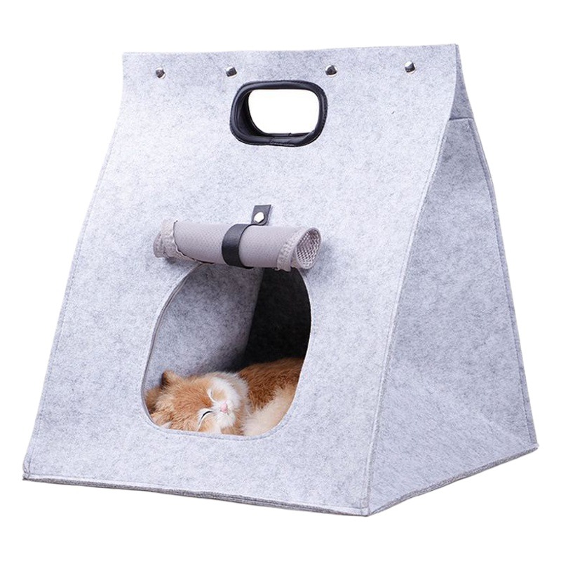 Cat Nest Manufacturer Supplies Multifunctional Felt Pet Nest, Removable and Washable Folding Creative Portable Out-And-Out Felt Cat Nest