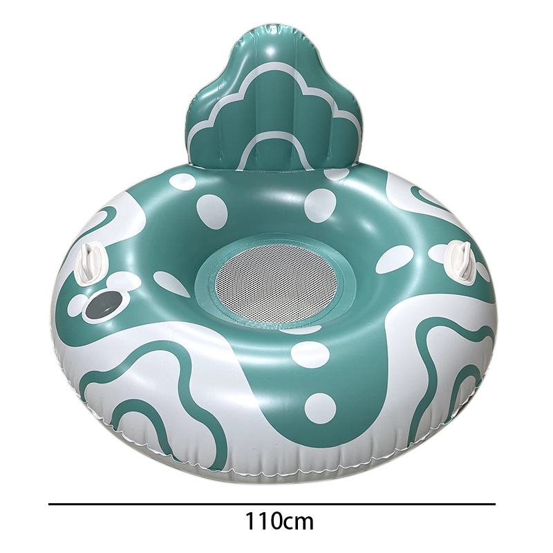 Picture of Inflatable Tanning Pool Spray Water Toy Double Lounge Chair Baby Sunshade Seat Water Slide Adult Floating Lounger