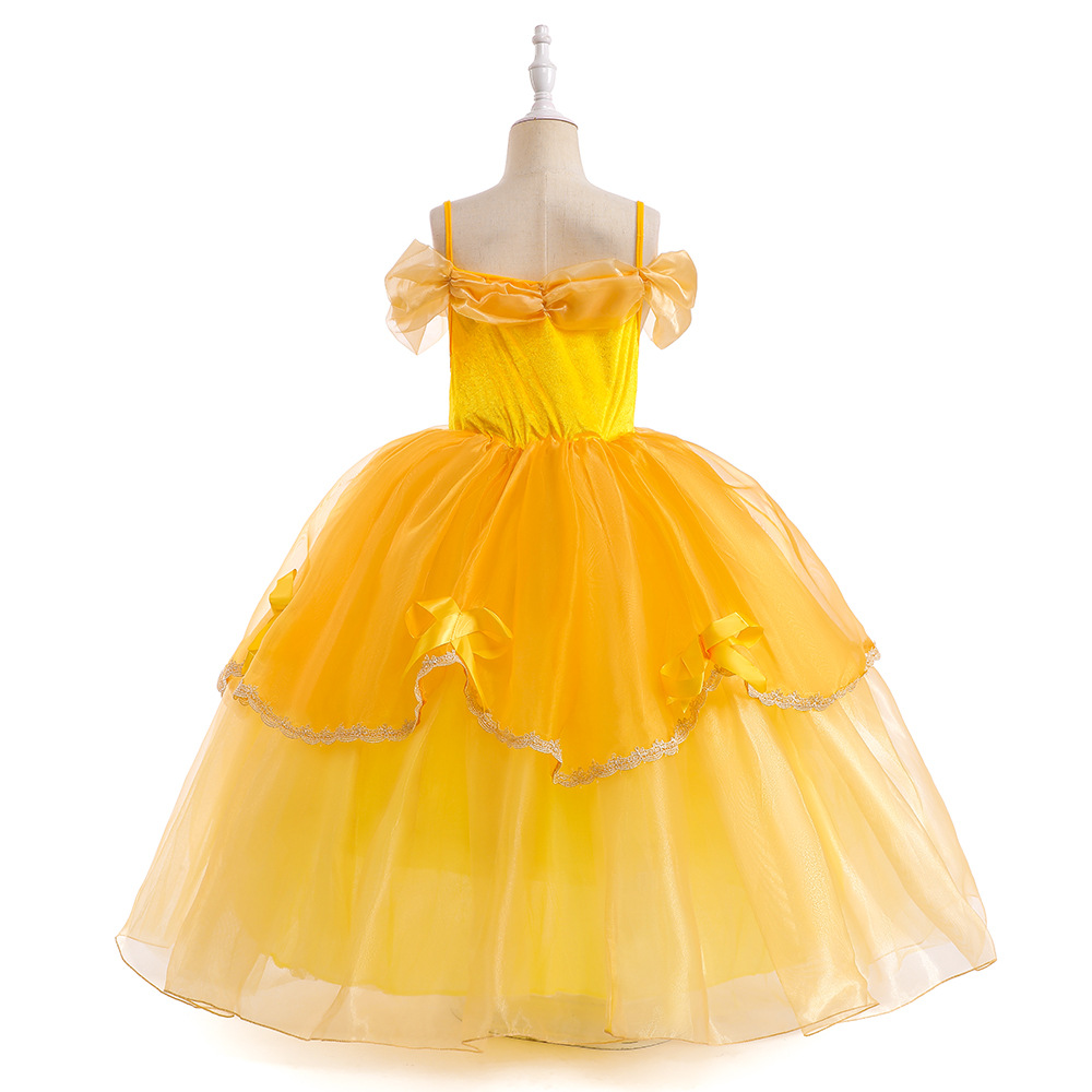 Picture of Belle Princess Beauty and the Beast Children's Dress Christmas Puff Dress Girls Bell Princess Costume dress