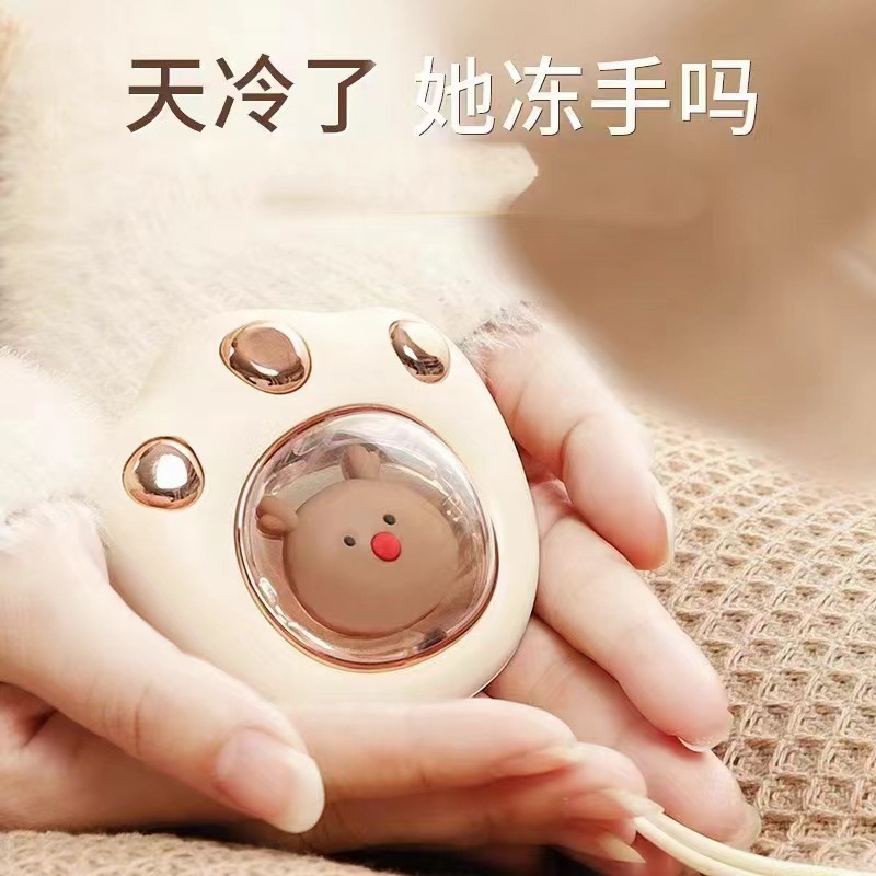 Picture of New Cat Claw Hand Warmer USB Charging Cute Pet Portable Cute Cat Claw Hand Warmer Double-Sided Portable Explosion-Proof Winter