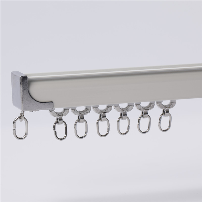 Picture of [Drop Shipping] Aluminum Alloy Silent Curtain Track Double Track Silent Slide Rail Single Track Double Track