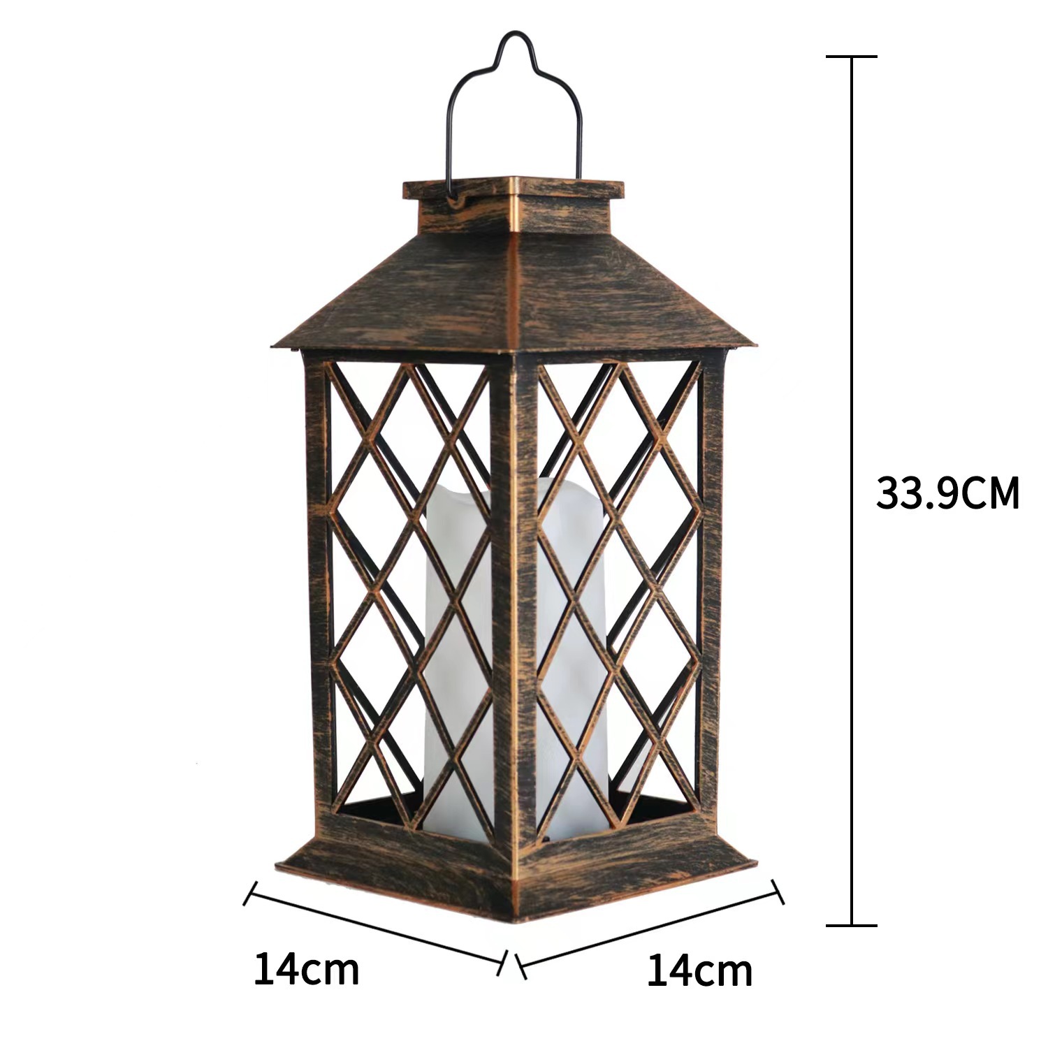 Picture of Amazon retro outdoor solar candle wind lamp garden lawn Villa decoration landscape lamp