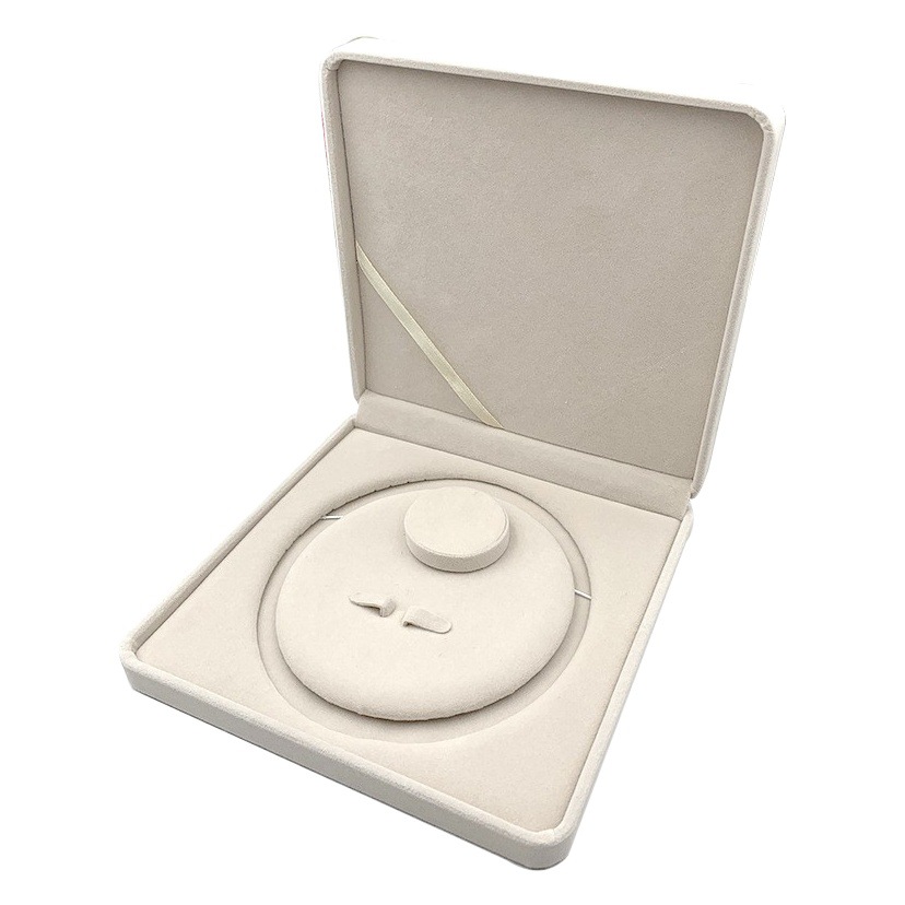 Flannel Pearl Necklace Packaging Box 38 Section Necklace Box Gift Box Mother's Day Gift Packaging Box