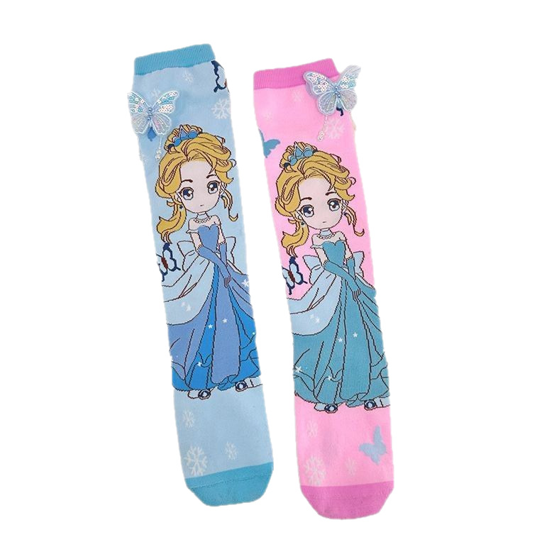 Picture of Cross-Border European and American Popular Labubu Cartoon Socks Rabbit Ears Unicorn Children's Stockings Funny Trendy Socks