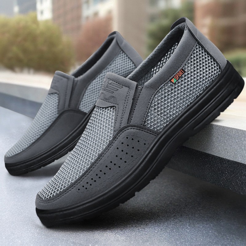 Picture of Old Beijing Cloth Shoes Men's Summer Export Large Size Sneakers Breathable Mesh Shoes One-Leg Dad Shoes Casual Shoes
