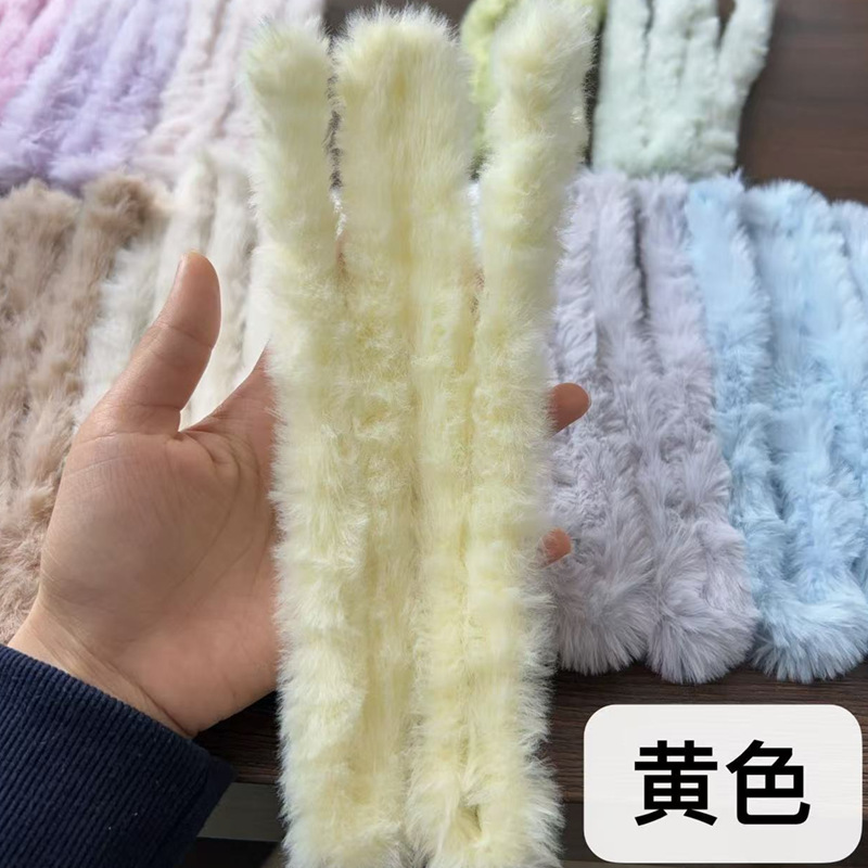 Picture of 20mm imitation rabbit hair twist stick thickened ultra-dense plush handmade DIY doll simulated puppy color wool strip raw material