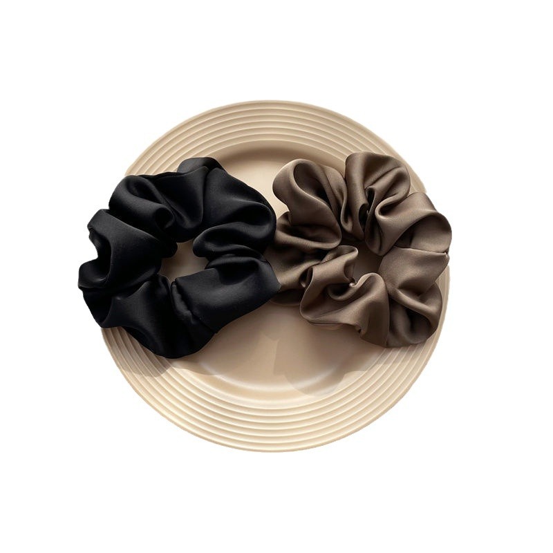Picture of South Korea high-end feeling retro large intestine hair ring female temperament ball head rubber band hair rope elegant ponytail head rope