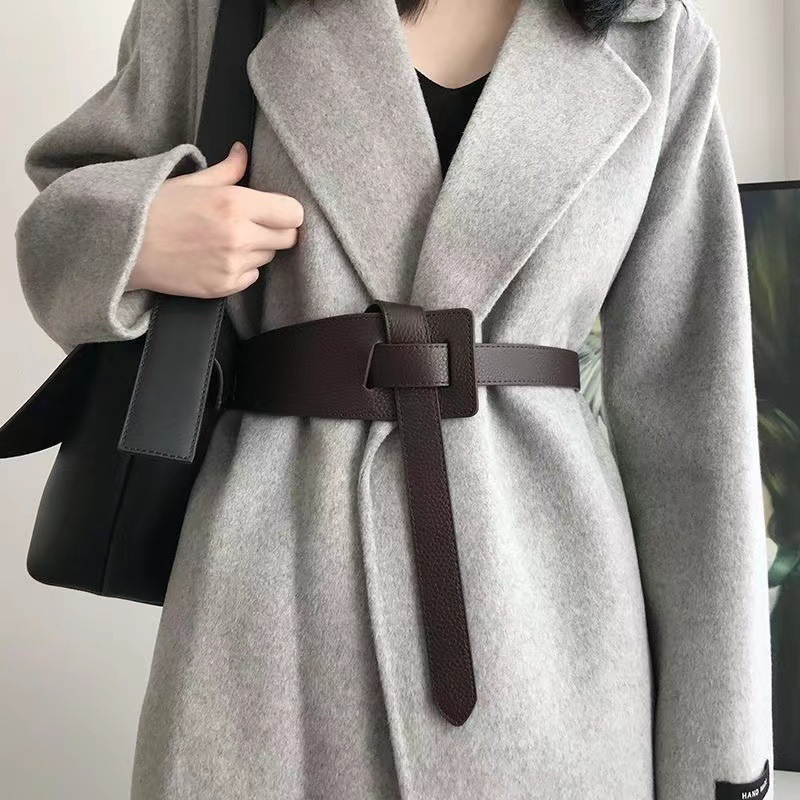 2022 New Coat Belt Korean Style Casual Style Belt Women's Irregular Buckle Windbreaker Knotted Waist Belt Girdle H