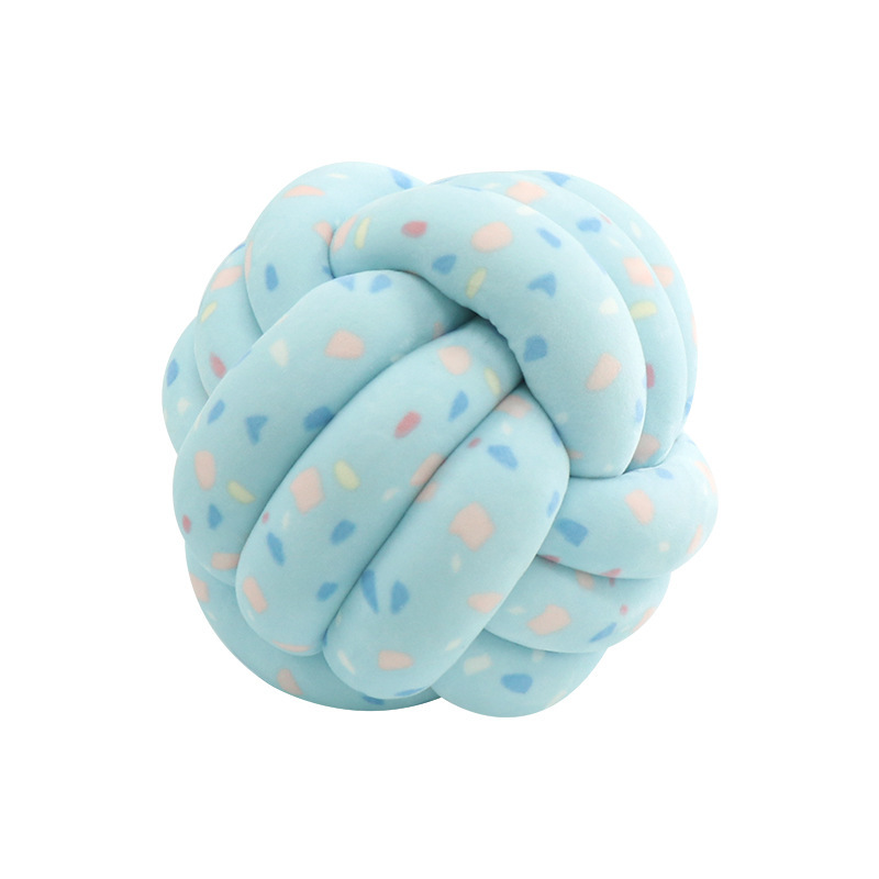 Picture of Ins Popular Three-Strand Rope Knotted Round Ball Home Fabric Creative Hand-Woven Decorative Pillow Cushion Lumbar Cushion