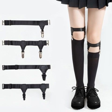 Non-slip Garter Belt Sexy Leg Ring Long Socks Women's Socks Japanese Series cos Diablo Punk College Style Agent jk Shallow Socks Holder