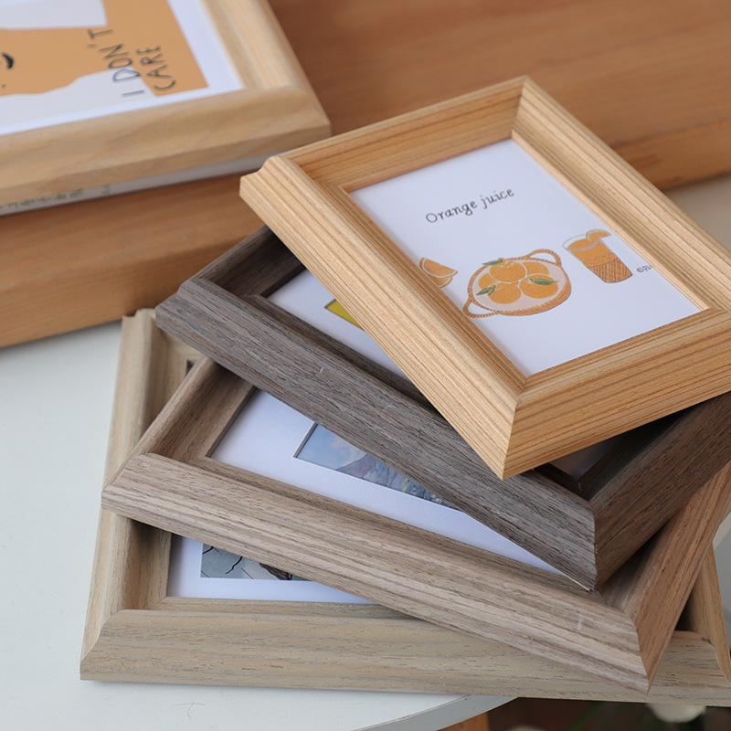 Picture of Photo frame table simple creative photo wall photo frame 6 inch 10 inch printing logo solid wood photo album Frame