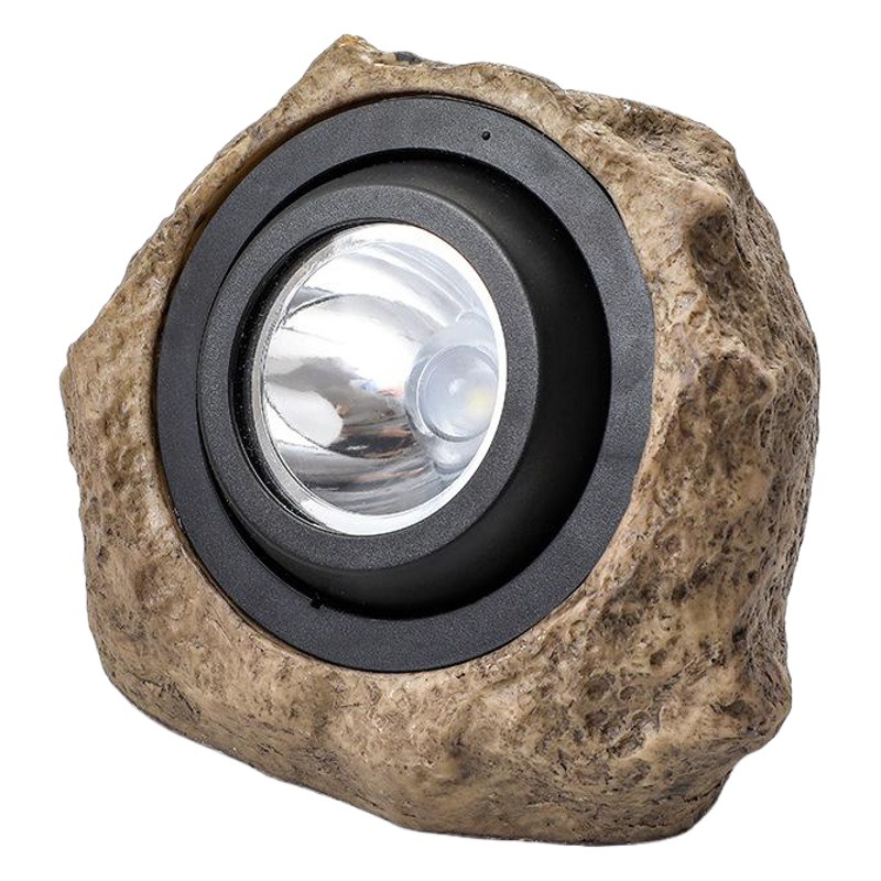 Amazon Outdoor Solar Spotlight Simulated Stone Floodlight Led White Warm Two-Speed Adjustable Landscape Garden Light