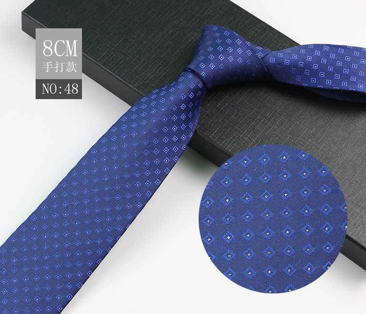 Picture of Men's Tie Business Shirt Stripesd Security Professional Formal Wear Wholesale Plus Logo Manufacturer 8cm Hand-Made