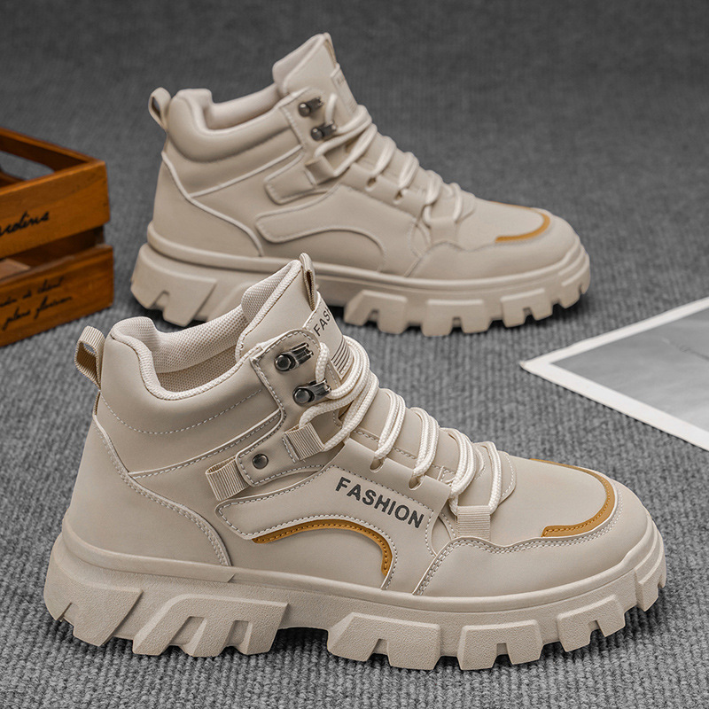 High-top men's autumn 2025 new men's thick-soled non-slip Martin boots, outdoor wear-resistant workwear boots