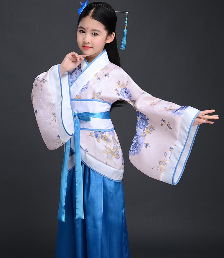 Picture of Children's Ancient Costume Female Hanfu Tang Costume Qin Dynasty Spring and Autumn Warring States Three Kingdoms Imperial Concubine Costume Han Dynasty Gege Ancient Performance Costume