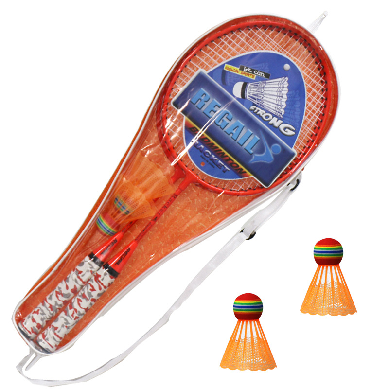 Picture of Regail Fluorescent Color Kidsren's Badminton Racket H6508 Training Two Racket Free 2 Balls Ymq Badminton Racket Set
