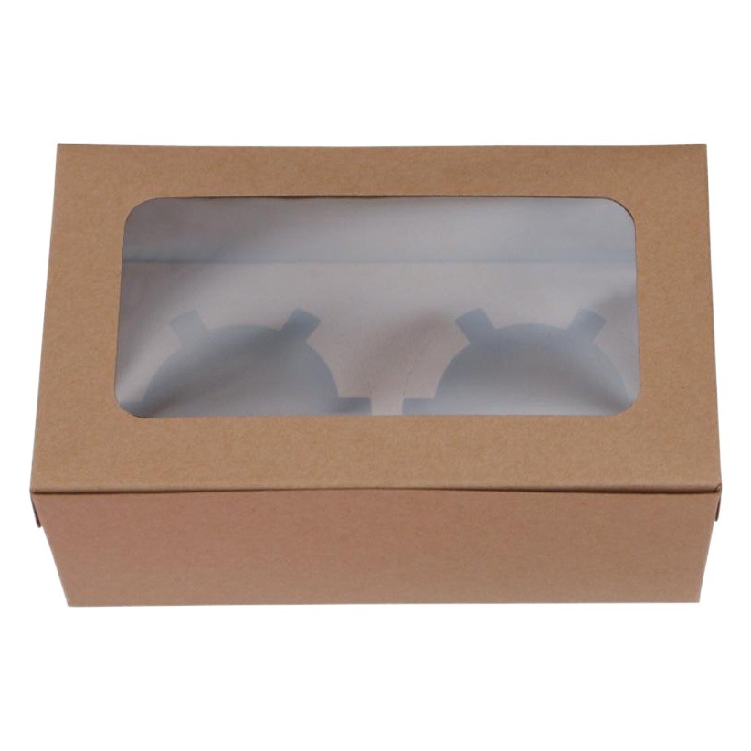 2 CUPCAKE Cups Cake Box Packed Mafen Egg Tart Box West Point Snowflake Nougat Factory Wholesale