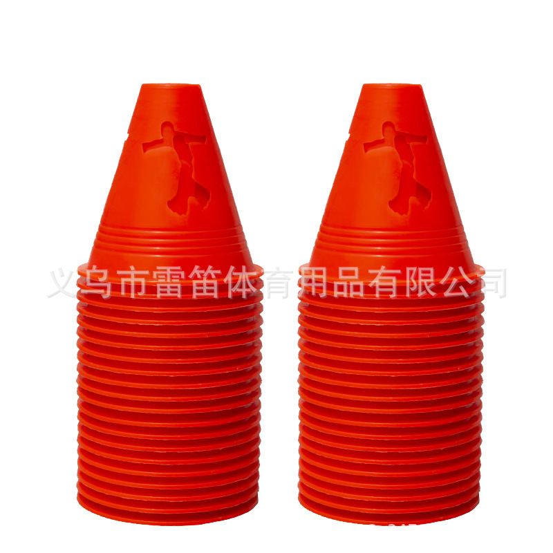 Picture of 8cm high flat flower humanoid pile roller slide pile logo bucket obstacle corner foot pile roller skates barricade wholesale