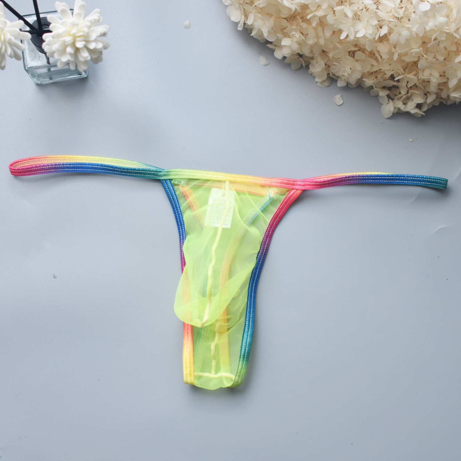 Picture of Passion Peng Bai men's thong men's sexy low waist transparent bag man show temptation men's high elastic underwear B901