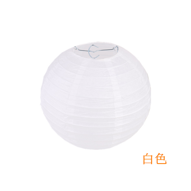 Picture of White paper lantern wholesale round wedding lantern Children's Painting diy lantern cross-border paper lampshade lighting