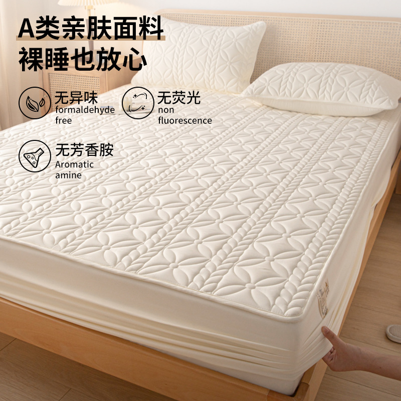 Picture of Waterproof urine-proof bed hat single piece thickened Simmons mattress protector all-inclusive bedspread 2024 new all-season universal
