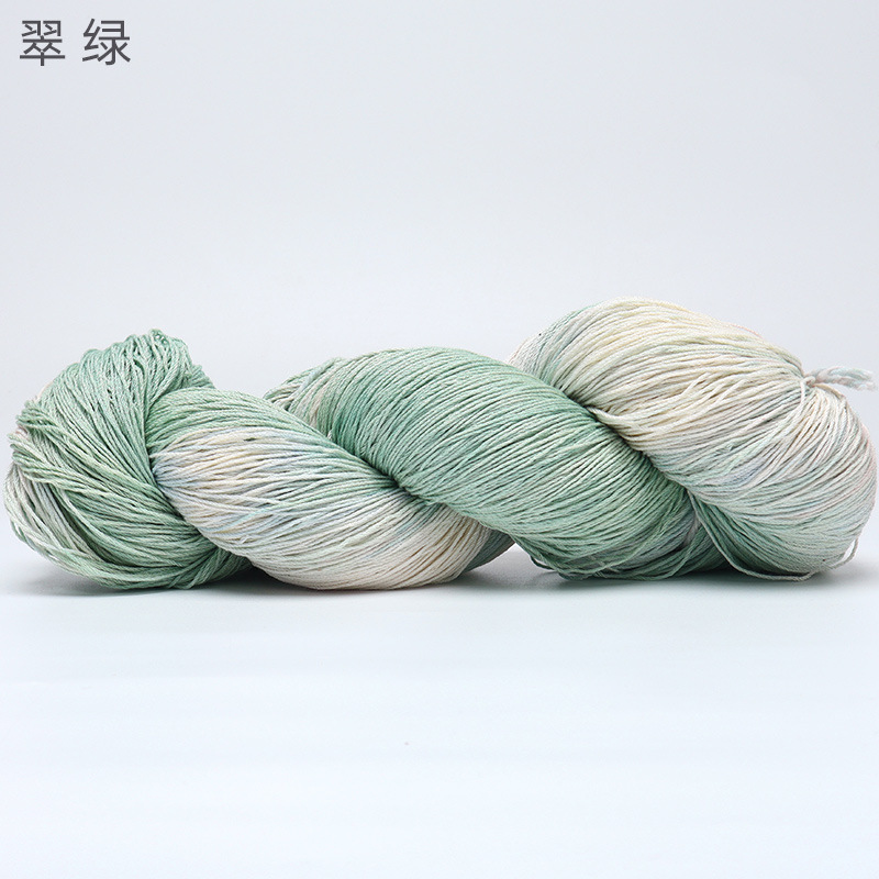 Picture of Cross-border hot-selling segment dyed Tencel flax thread handmade diy color halo fashion yarn wool group wholesale
