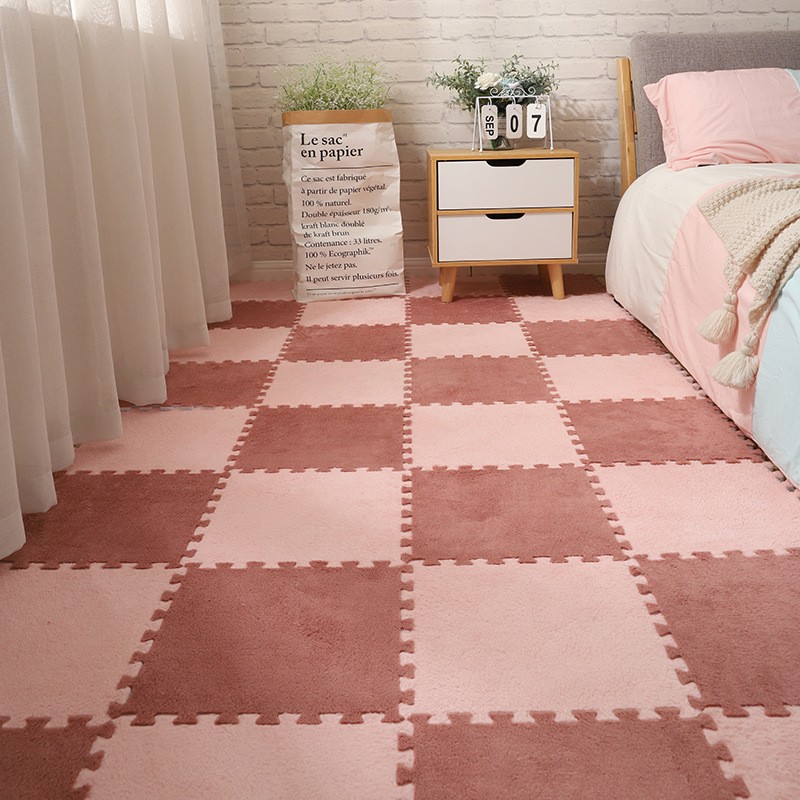 Picture of Amazon Cross-border Stitching Carpet Floor Mat Bedroom Bedside Mat Balcony Floor Mat Mosaic Carpet Removable Washable Suede