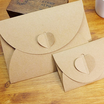 Picture of South Korea stationery retro creative love large small size Kraft paper folding envelope