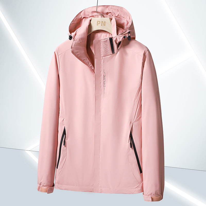 Picture of 6266 Outdoor Jacket Men's Thin Jacket Women's Jacket Single Layer Hooded Three-proof Mountaineering Suit Printable Logo