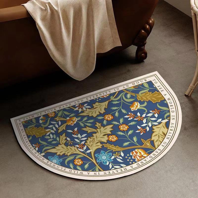 Picture of Diatom mud carpet vintage American floor mat bathroom door mat bedroom entrance mat bathroom kitchen entrance mat