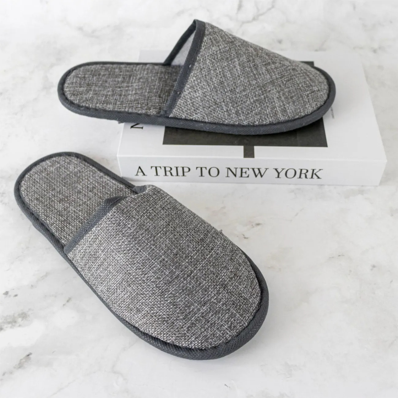 Picture of Disposable slippers for hotel and hotel special thickened non-slip breathable homestay beauty salon household hospitality cotton linen wholesale