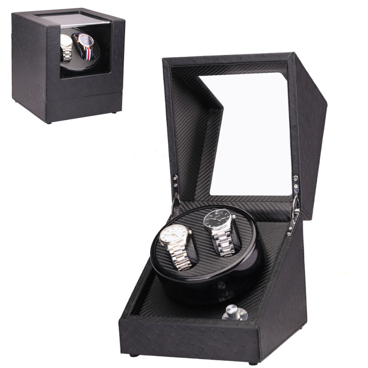 Spot wholesale leather single head 2-position watch Shaker ostrich leather chain automatic chain motor box watch Shaker