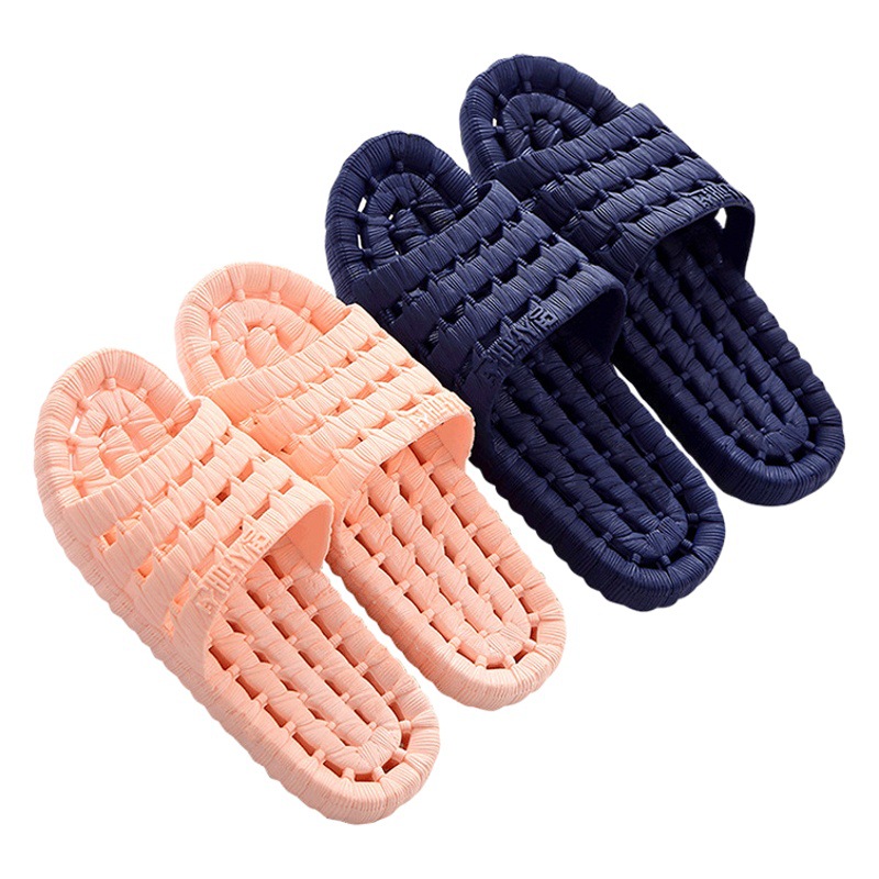 Bathroom Slippers for Summer Couples at Home, Non-Slip Home Bathing Slippers for Men and Women, Plastic Lightweight Floor Slippers
