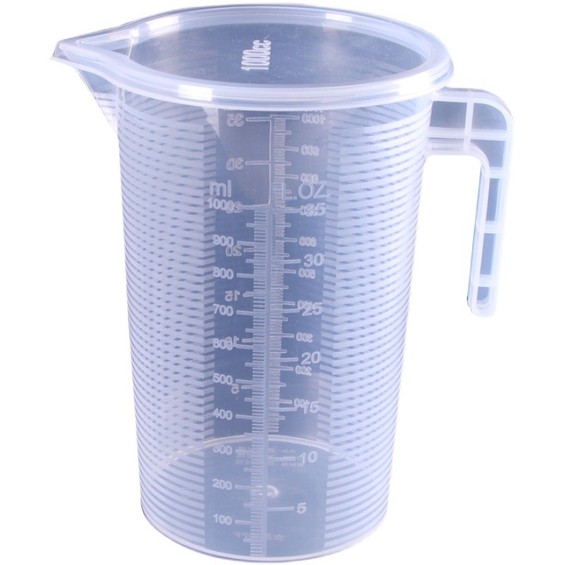 Picture of Plastic beaker measuring cup transparent thickened with scale student chemistry experiment plastic cup size specifications household multi-use