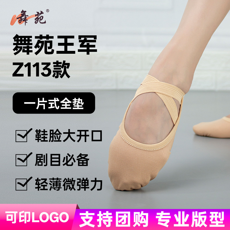 Wuyuan Wangjun Z113 Dance Shoes for Women, Professional Art Exam Performance and Body Training Shoes with Slight Elasticity and One-Piece Insole