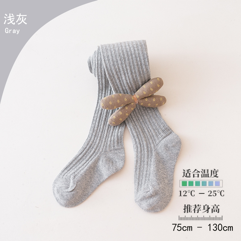 Picture of 0-10 years old children's pantyhose wholesale spring and autumn girls' pantyhose Class a cotton dragonfly wings knot children's pantyhose