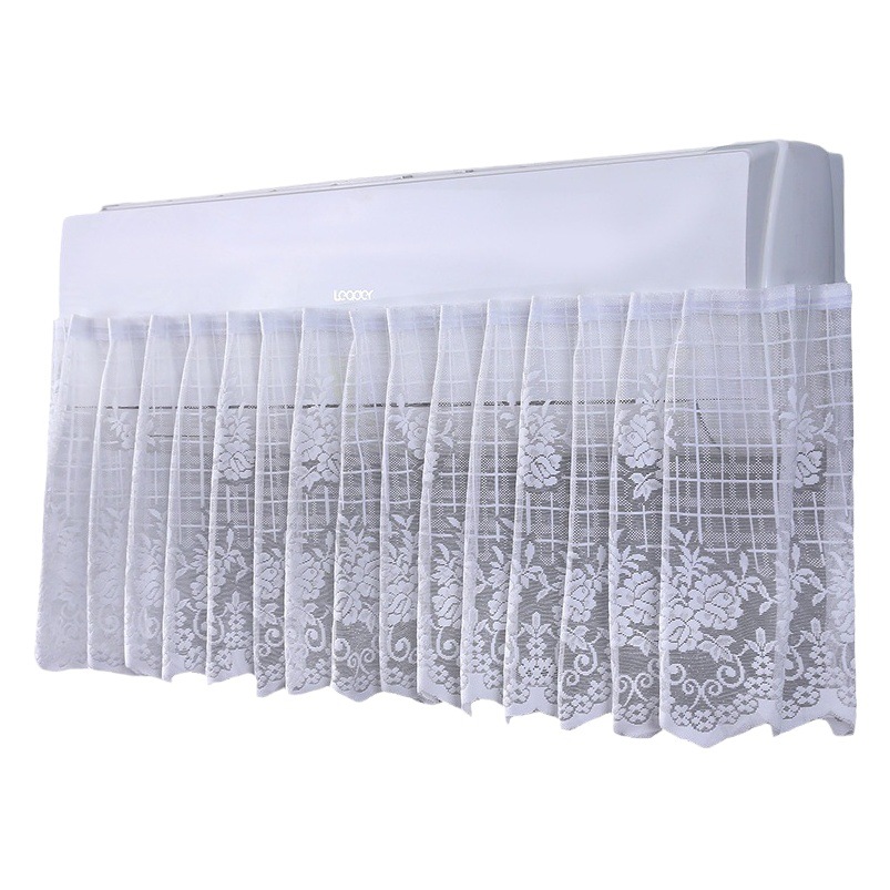 Hot sale lace white simple cabinet curtain ugly cover 1.5 air conditioning cover windshield curtain bedroom dust cover