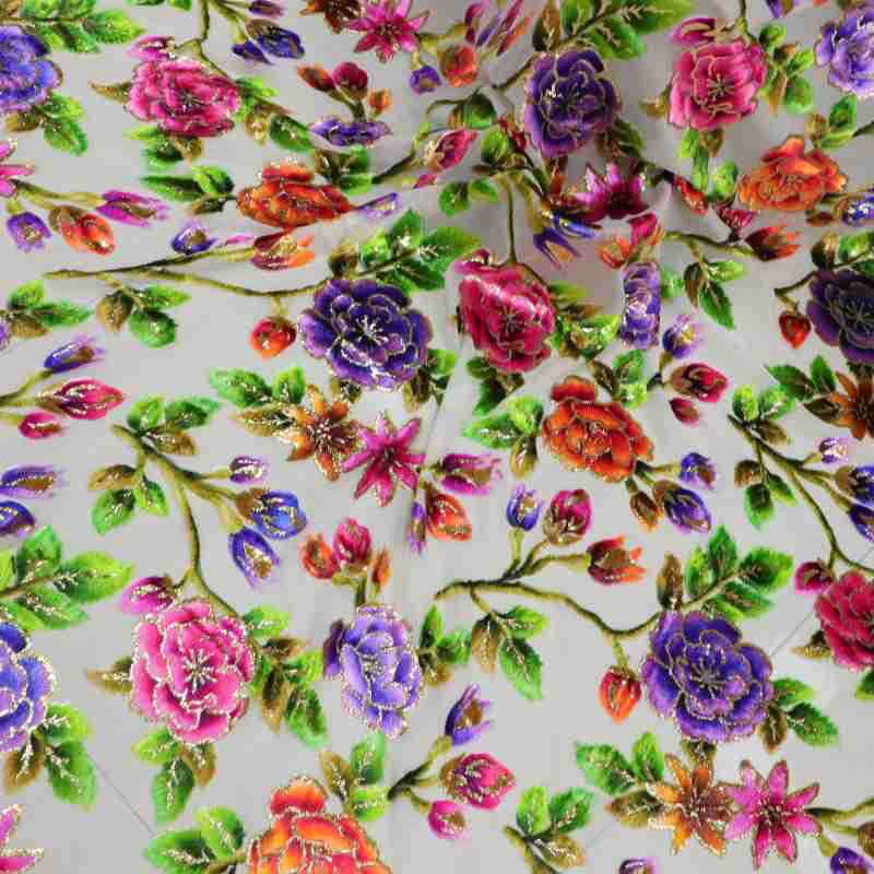 Factory Wholesale Silk Jacquard Velvet Bright Silk Woven Velvet Fabric Dress Cheongsam Fabric Velvet Fabric