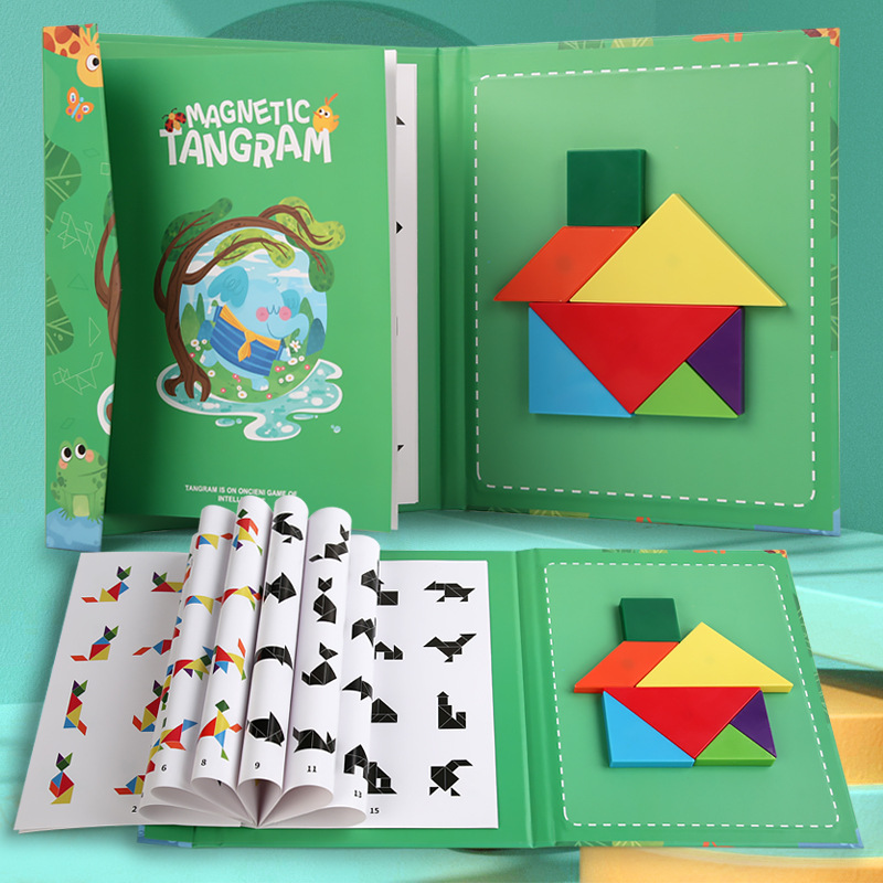 Picture of Magnetic jigsaw puzzle children's jigsaw puzzle primary school students first grade colorful jigsaw puzzle early childhood education educational wooden toys