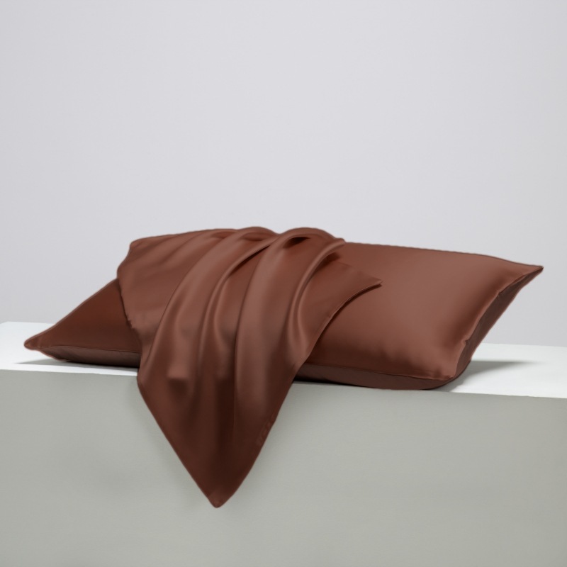Picture of Foreign Trade Amazon Cross-Border Solid Color Satin Imitation Silk Pillowcase Silk Pillowcase Pocket Pillow