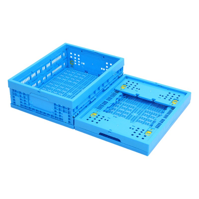 New thickened 530*410*175 folding plastic basket 500-170 foldable supermarket basket