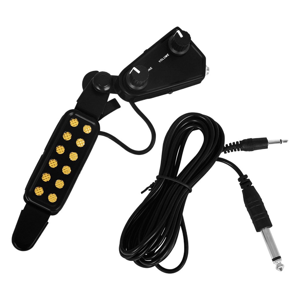 Wholesale Folk Guitar Pickup Adjuvable Volume Acoustic Guitar Free Opening Sound Hole Magnetic Pickup 3 m Line