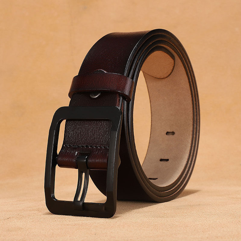 Picture of New belt leather men's belt real cowhide belt casual Joker men's pin buckle belt manufacturers wholesale