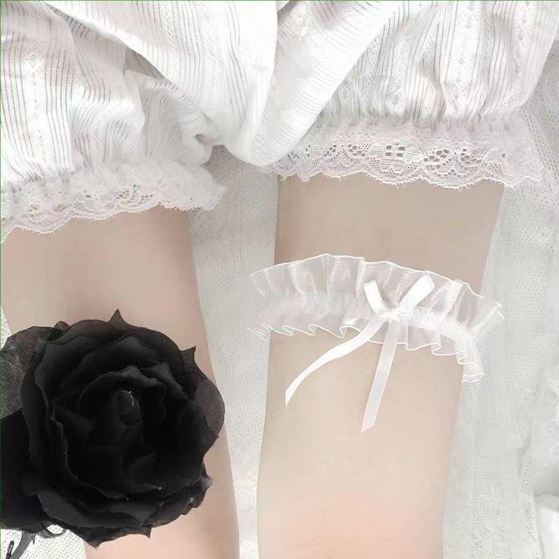 Lace Leg Ring Sexy Two-Dimensional Lace Lace Socks Jk Calf Socks Hand-Torn Sweet and Spicy Leg Ring Princess Sexy