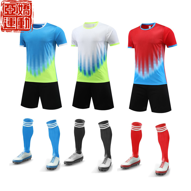 Manufacturer Wholesale Light Board Football Sweat-Absorbent Breathable Training Clothes for Adults and Children Football Uniforms School Group Purchase Printing